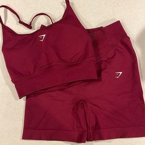 Gymshark Sweat Seamless Shorts w Seamless Longline Sports bra